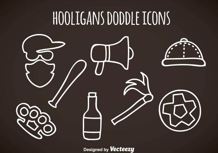 Hooligans Doddle Icons Vektor