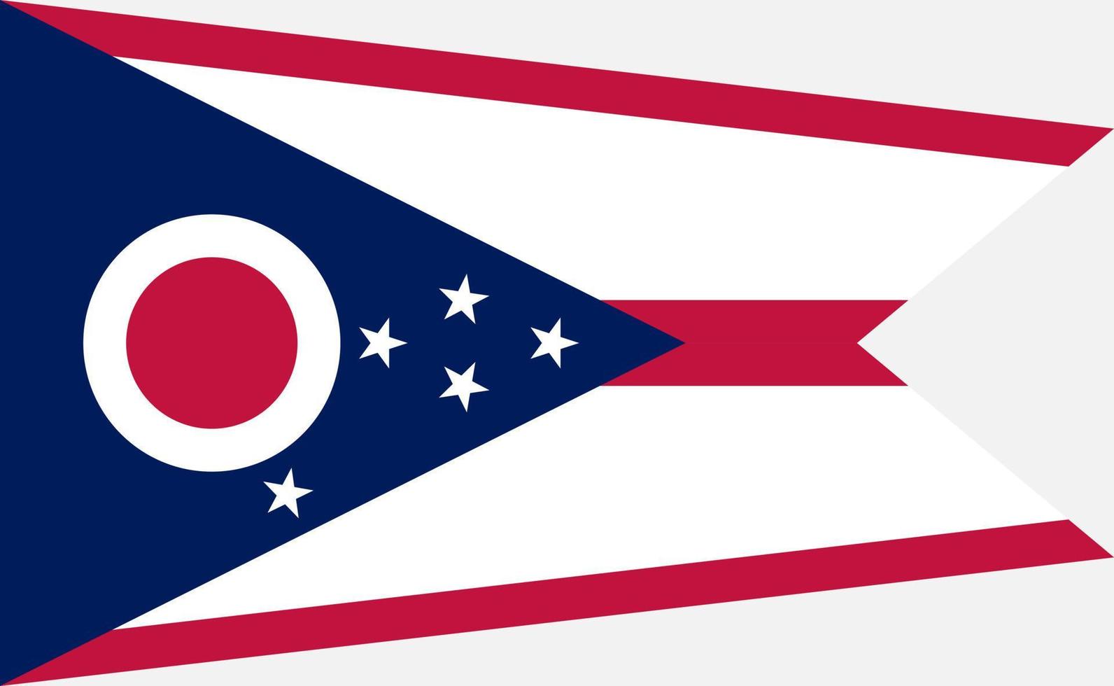 Ohio-Staatsflagge. Vektor-Illustration. vektor