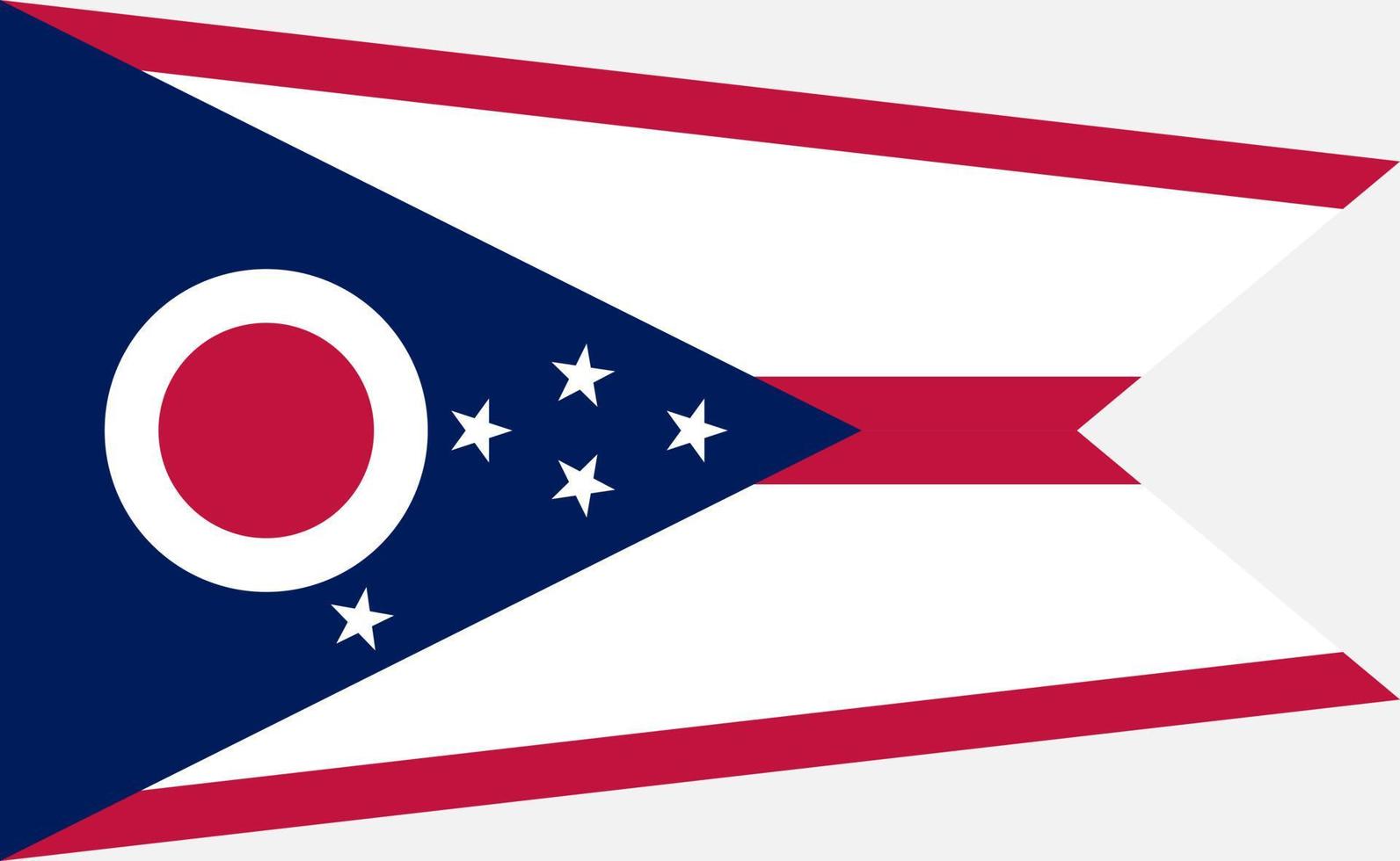 ohio stat flagga. vektor illustration.