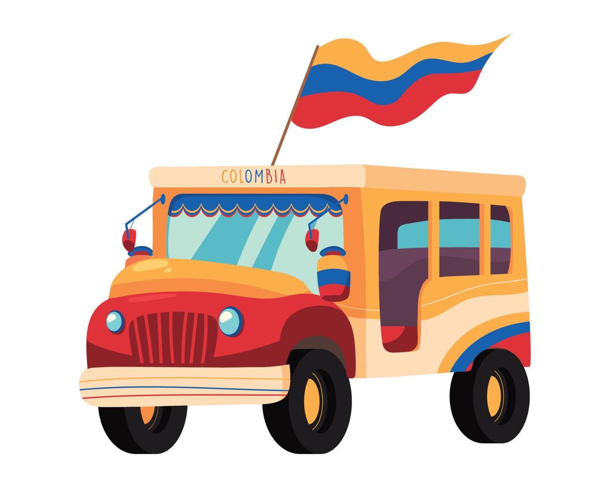 Transport traditionell in Kolumbien vektor