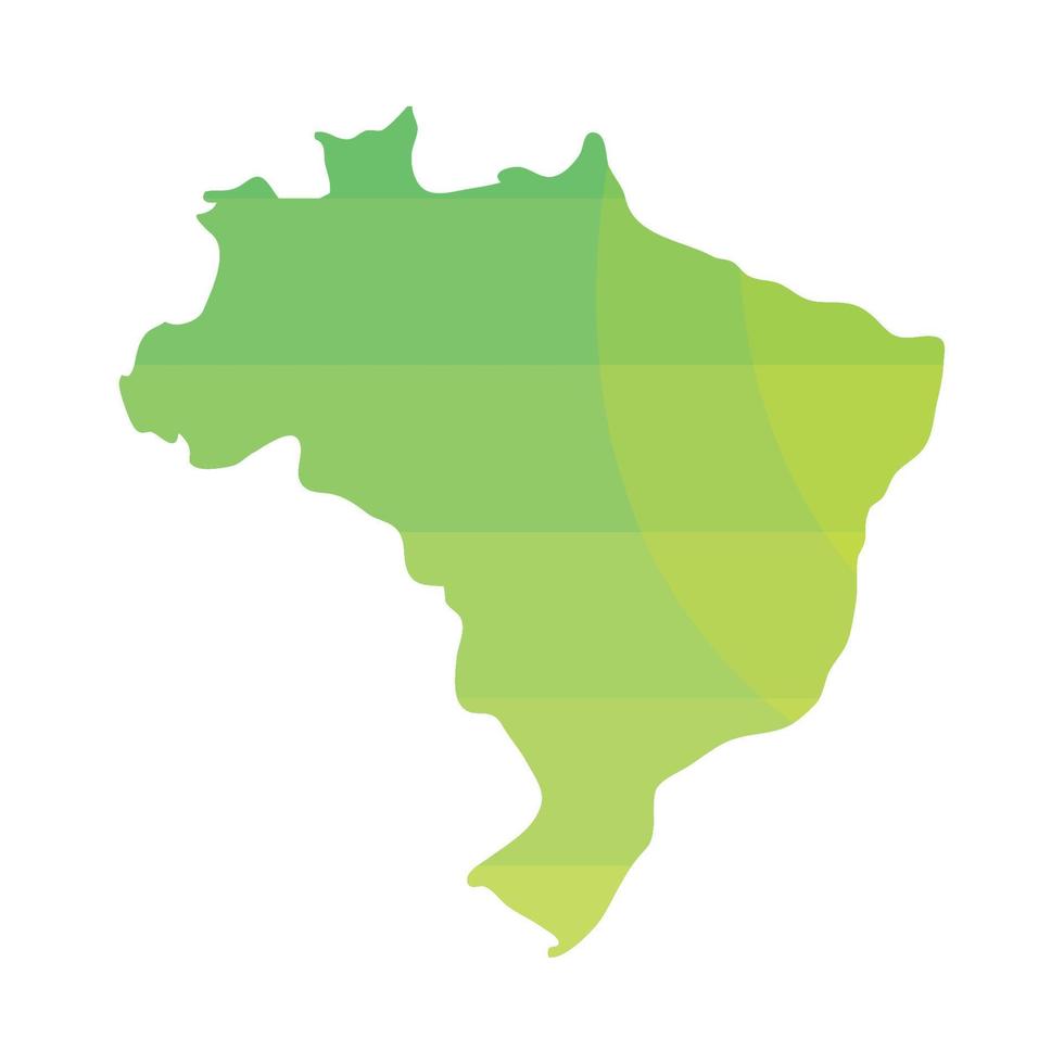 Brasilien Karta Land vektor