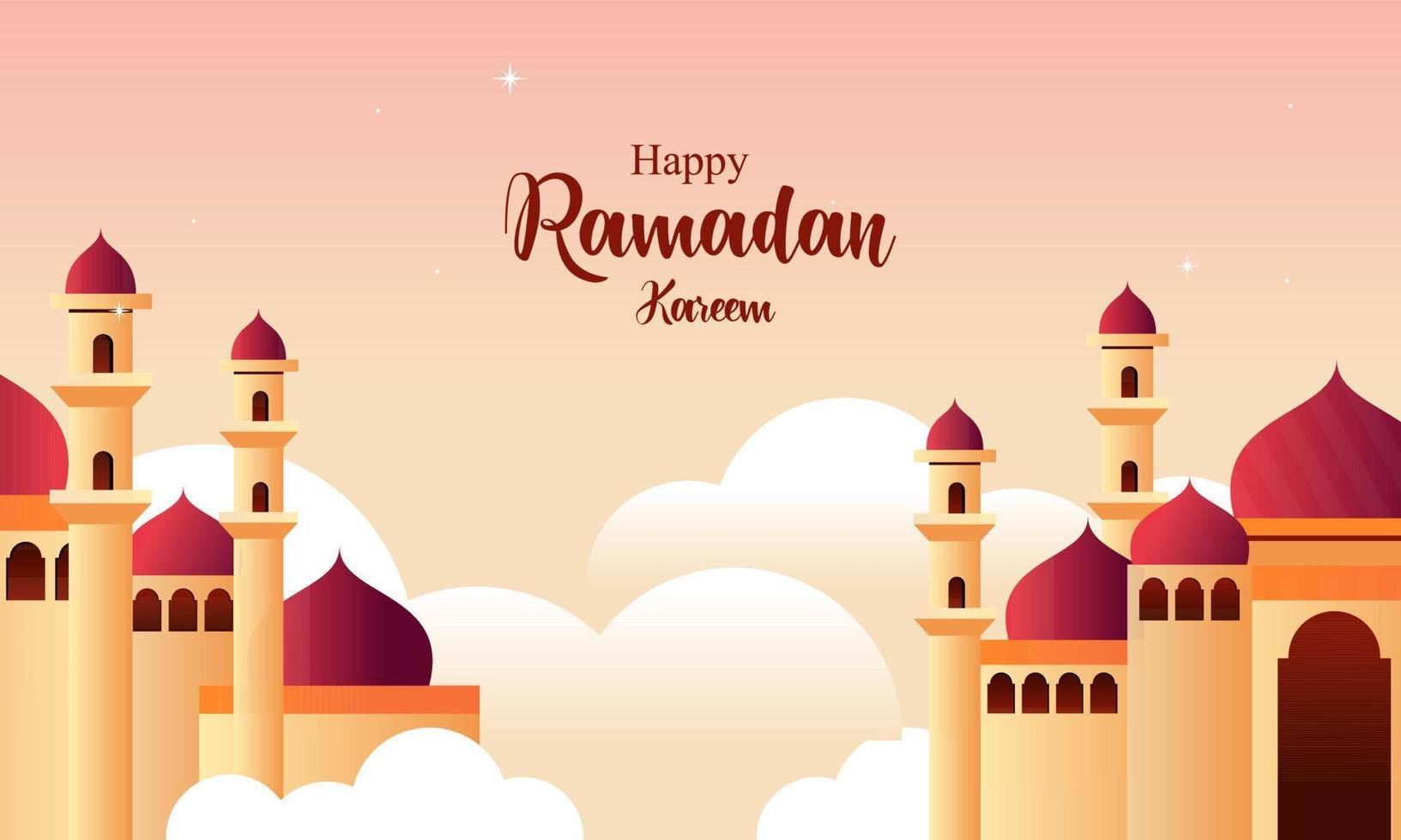 moské ramadan Lycklig ramadan kareem vektor illustration