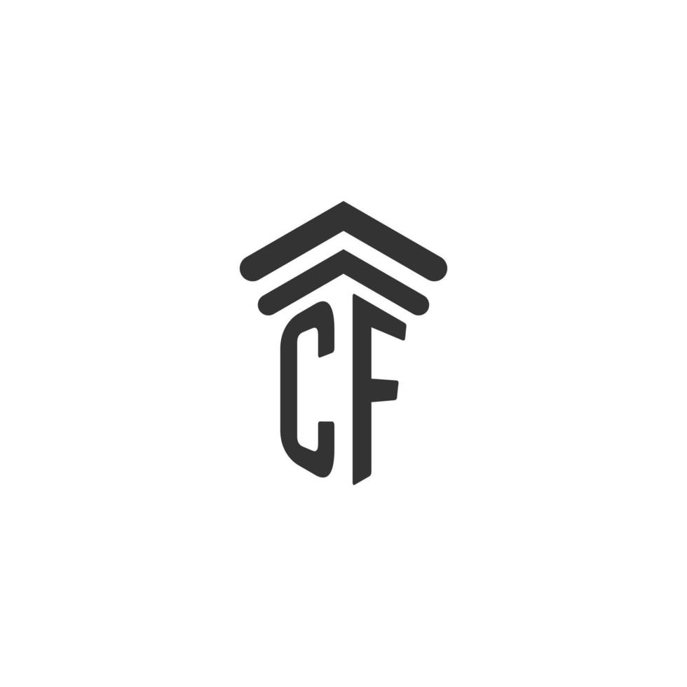 cf Initiale für das Design des Logos einer Anwaltskanzlei vektor