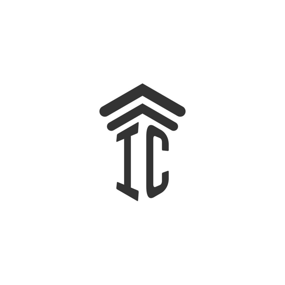 ic-initiale für das logo-design einer anwaltskanzlei vektor