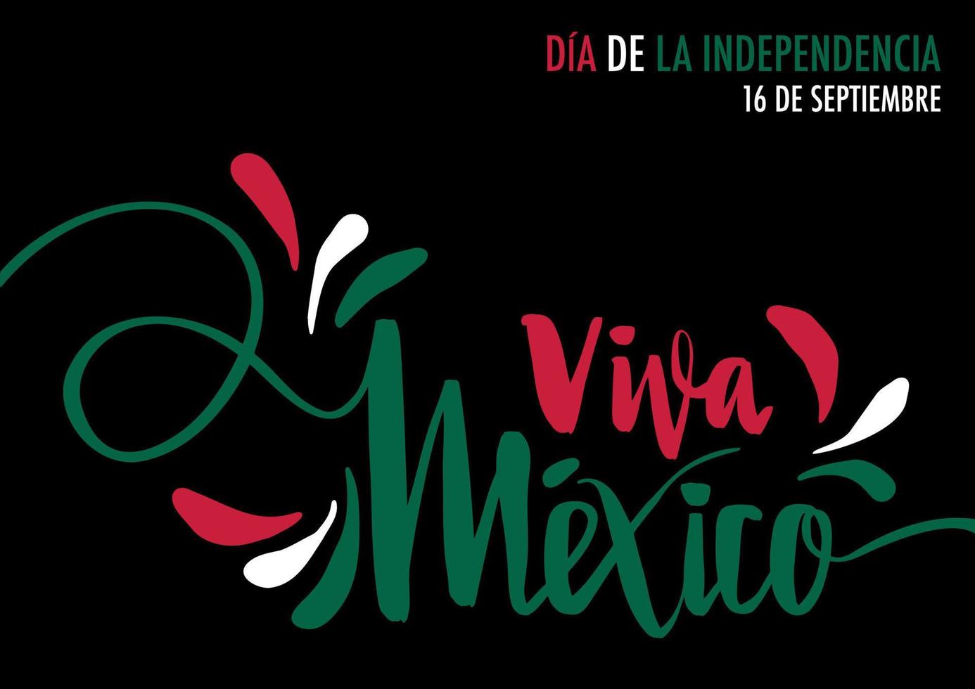 vektorillustration von viva mexico, unabhängigkeitstag von mexiko am 16. september. vektor