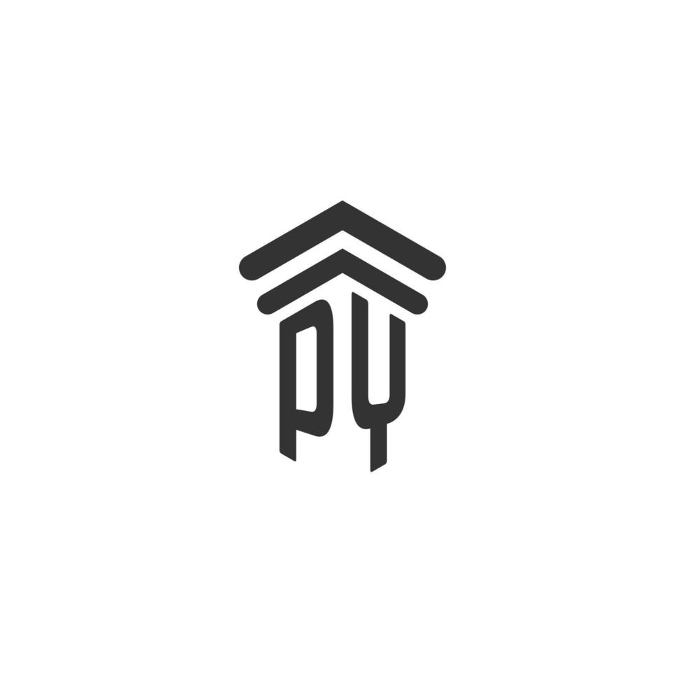 py-Initiale für das Logo-Design einer Anwaltskanzlei vektor