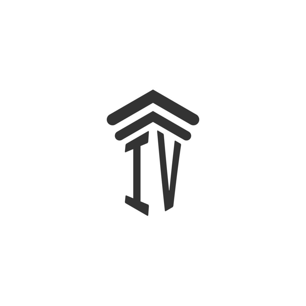 iv-Initiale für das Logo-Design einer Anwaltskanzlei vektor