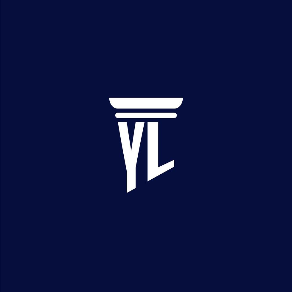 yl första monogram logotyp design för lag fast vektor