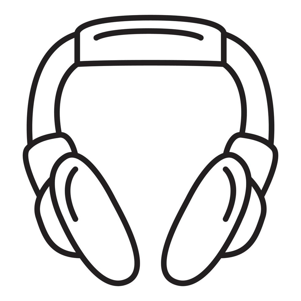 Kopfhörer umreißen icon.earphones thin line.isolated auf weißem Hintergrund. gestaltungselement für websites.vektorillustration. vektor