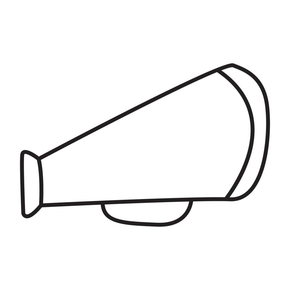 film horn. filma industri design.bio megafon hand ritad.doodle skiss stil vektor illustration.isolated på vit bakgrund.