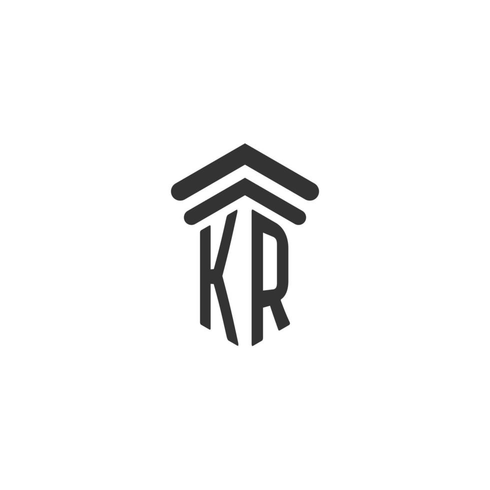 kr första för lag fast logotyp design vektor