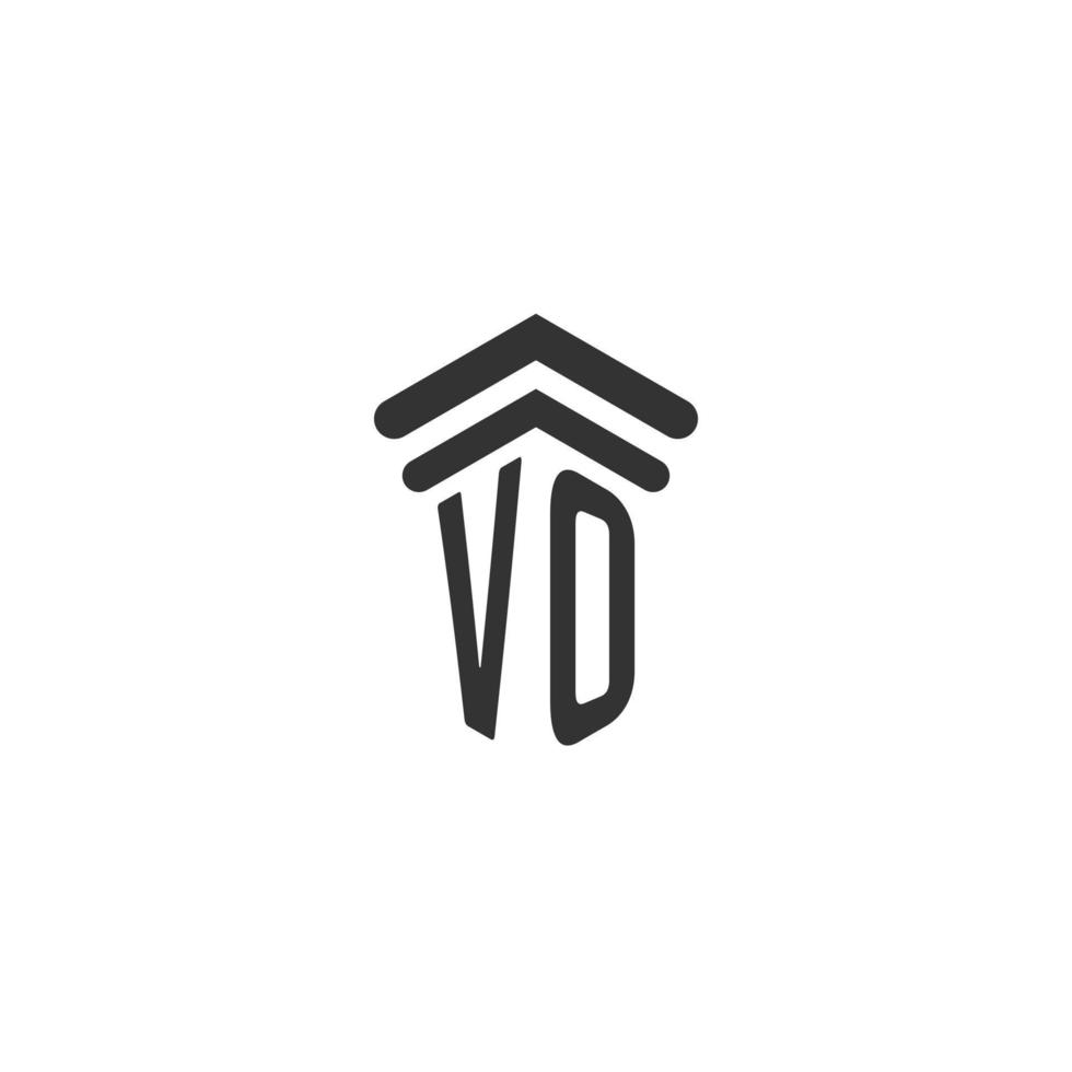 vo-Initiale für das Logo-Design einer Anwaltskanzlei vektor