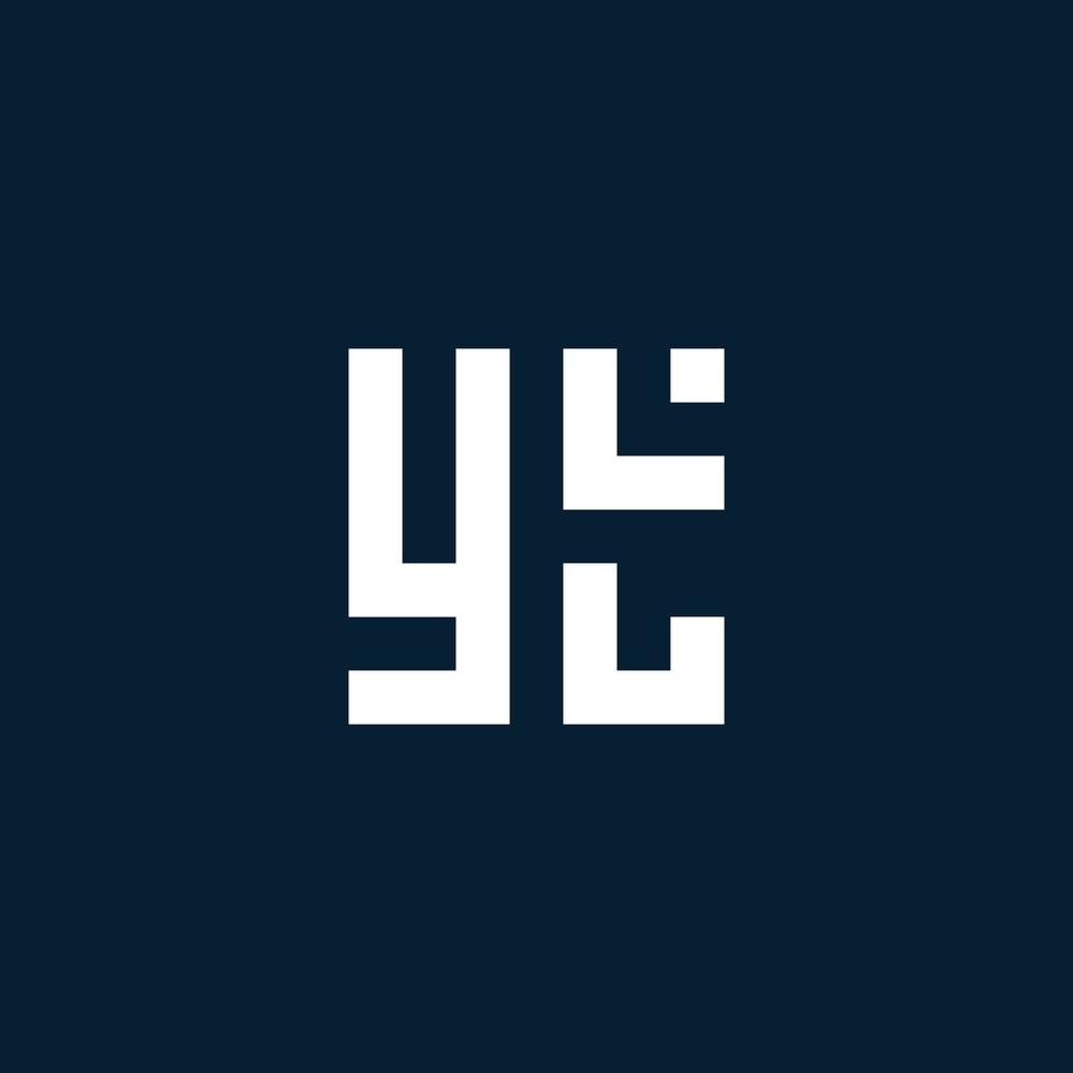 yt-anfangsmonogrammlogo mit geometrischem stil vektor