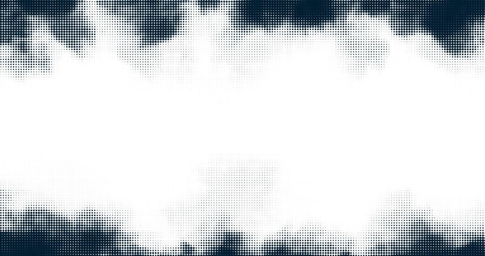 Vektor-Halbton-Rahmendesign. schwarz ein weißes Grunge-Muster. minimale monochromatische Textur. vektor