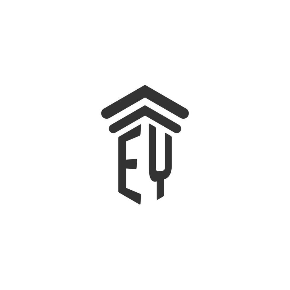 ey-Initiale für das Logo-Design einer Anwaltskanzlei vektor
