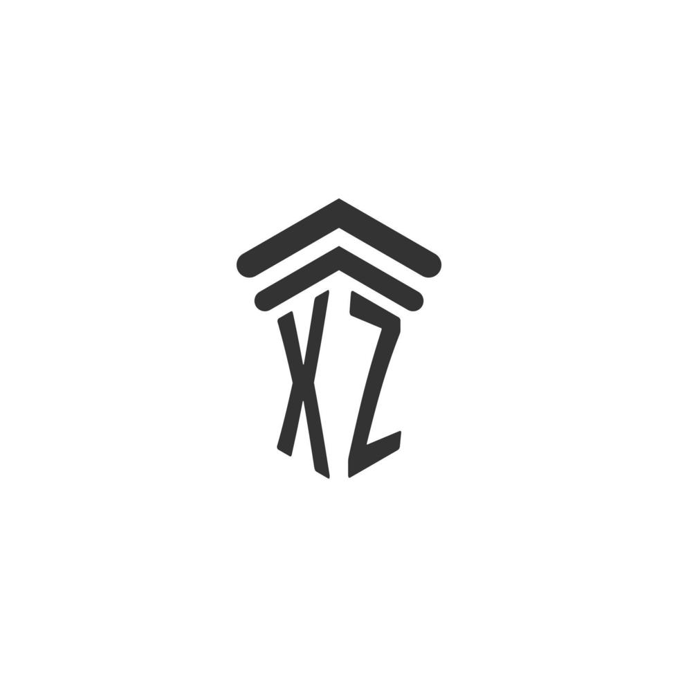 xz-Initiale für das Logo-Design einer Anwaltskanzlei vektor