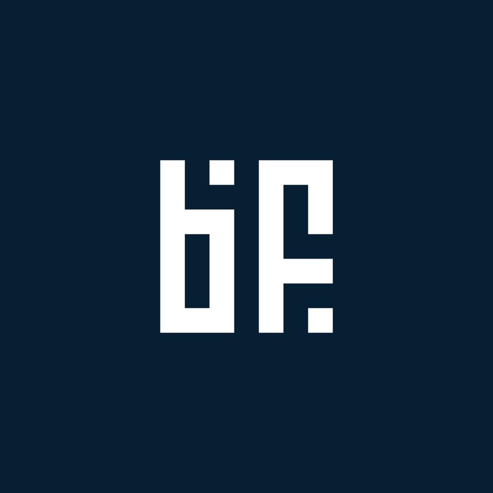 bf Anfangsmonogramm-Logo mit geometrischem Stil vektor