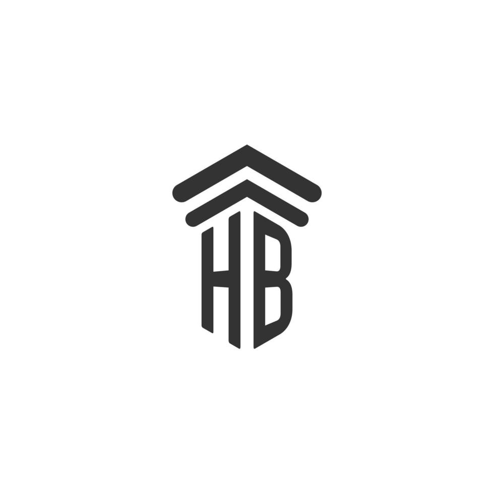 hb-Initiale für das Logo-Design einer Anwaltskanzlei vektor
