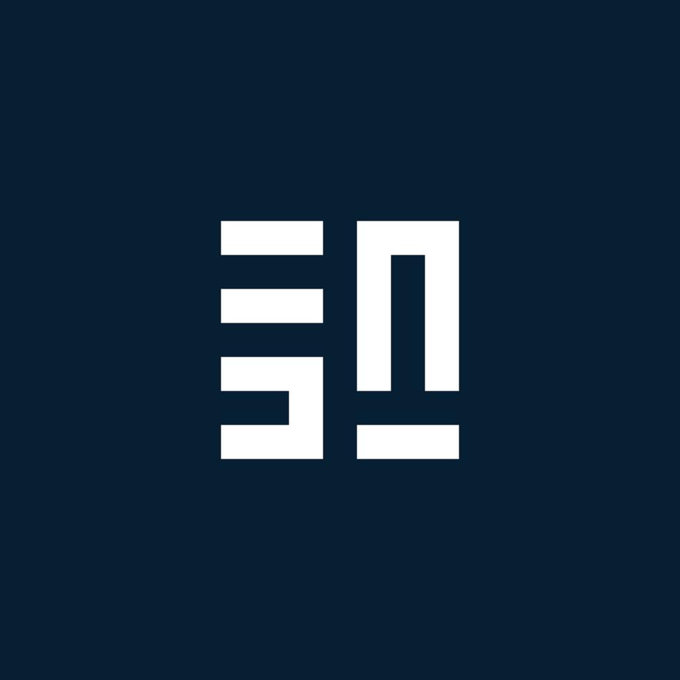 sn första monogram logotyp med geometrisk stil vektor