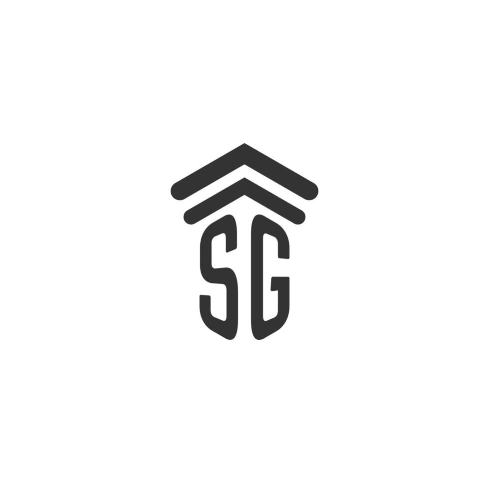 sg första för lag fast logotyp design vektor