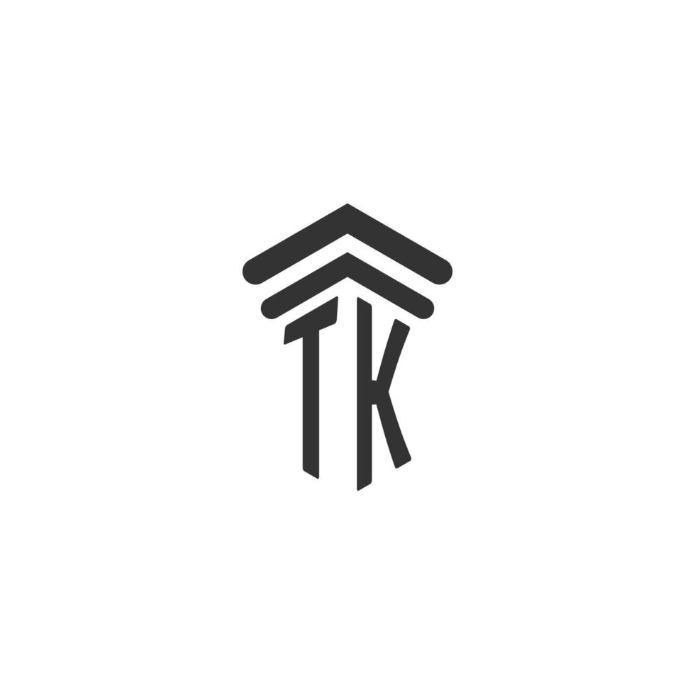 tk första för lag fast logotyp design vektor