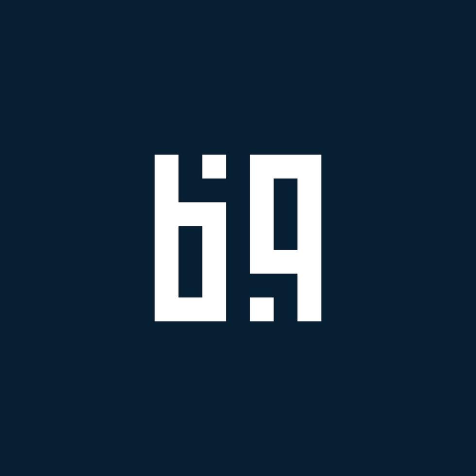 bq första monogram logotyp med geometrisk stil vektor