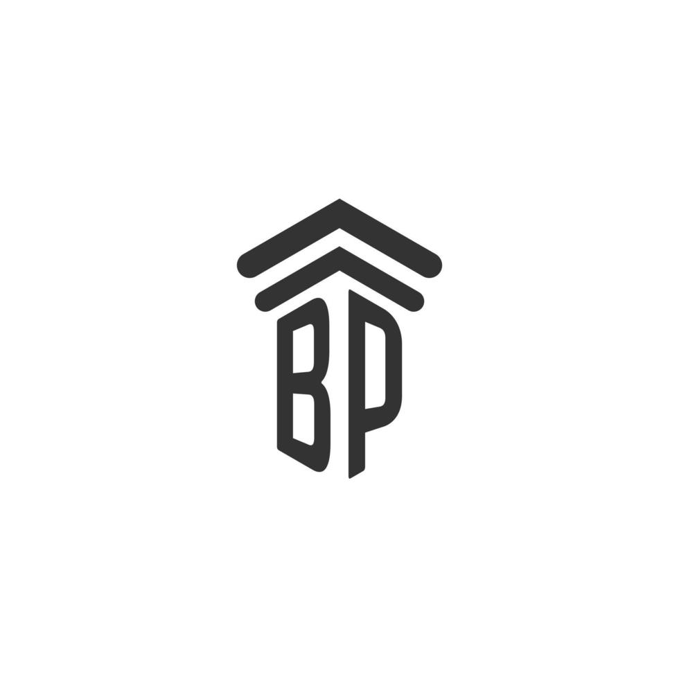 bp-Initiale für das Logo-Design einer Anwaltskanzlei vektor