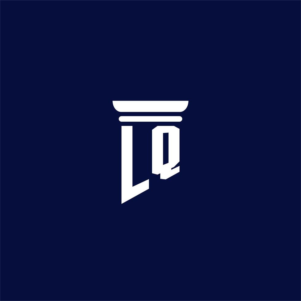 lq anfängliches Monogramm-Logo-Design für eine Anwaltskanzlei vektor