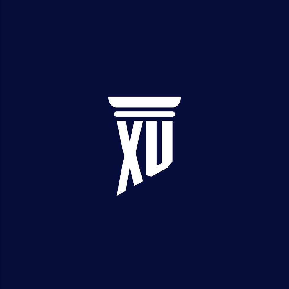 xu första monogram logotyp design för lag fast vektor