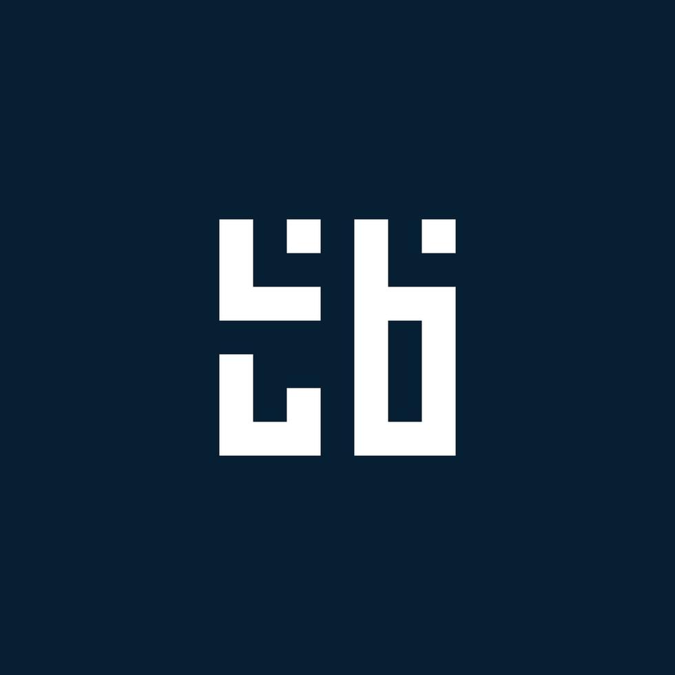 tb första monogram logotyp med geometrisk stil vektor