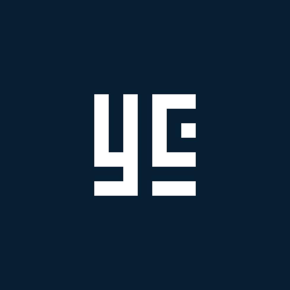 yc första monogram logotyp med geometrisk stil vektor