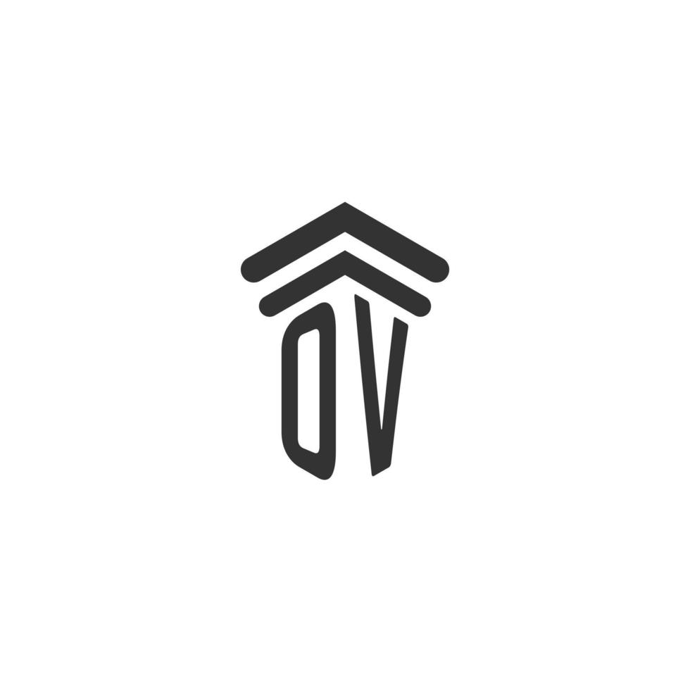 ov-Initiale für das Logo-Design einer Anwaltskanzlei vektor