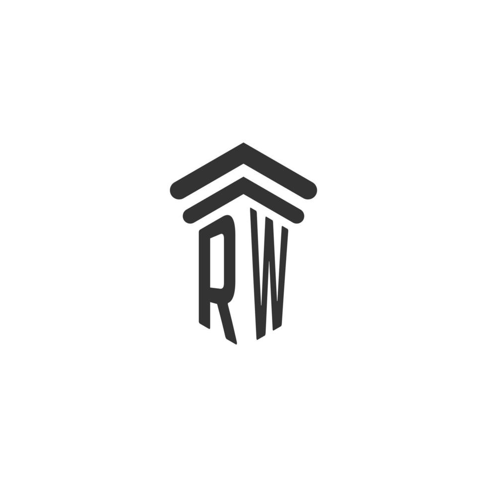 rw-Initiale für das Logo-Design einer Anwaltskanzlei vektor