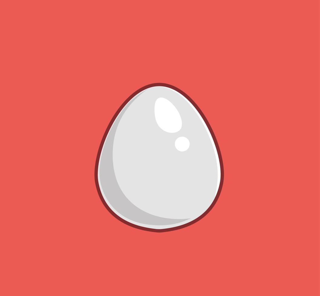 tecknad serie kyckling ägg. tecknad serie djur- platt stil illustration ikon premie vektor logotyp maskot lämplig för webb design baner karaktär