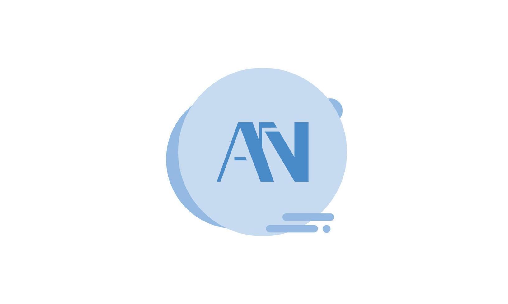 alphabet buchstaben initialen monogramm logo an, na, a und n vektor