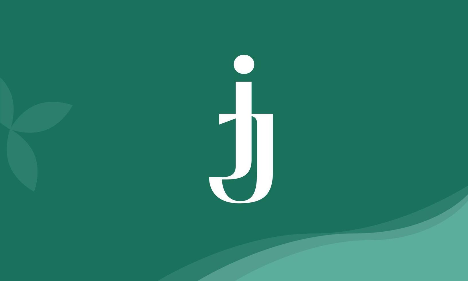 alfabetet bokstäver initialer monogram logotyp jj vektor