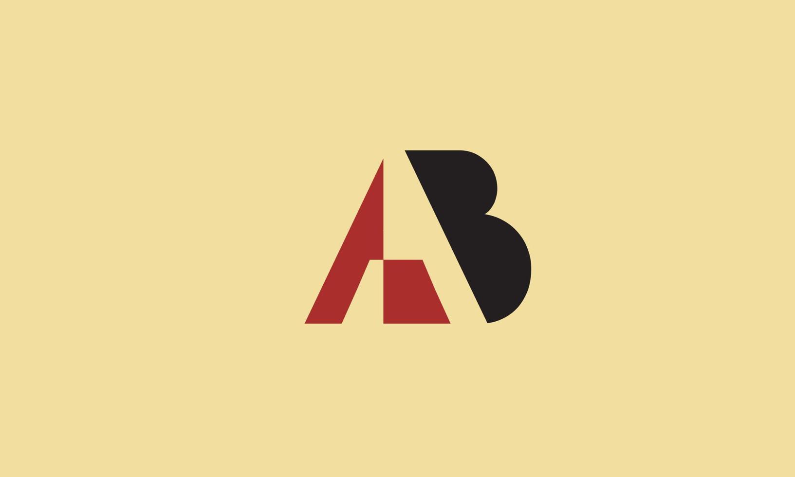 alphabet buchstaben initialen monogramm logo ba, ab, b und a vektor