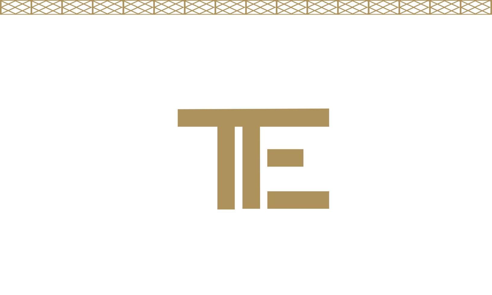 alfabetet bokstäver initialer monogram logotyp te, et, t och e vektor