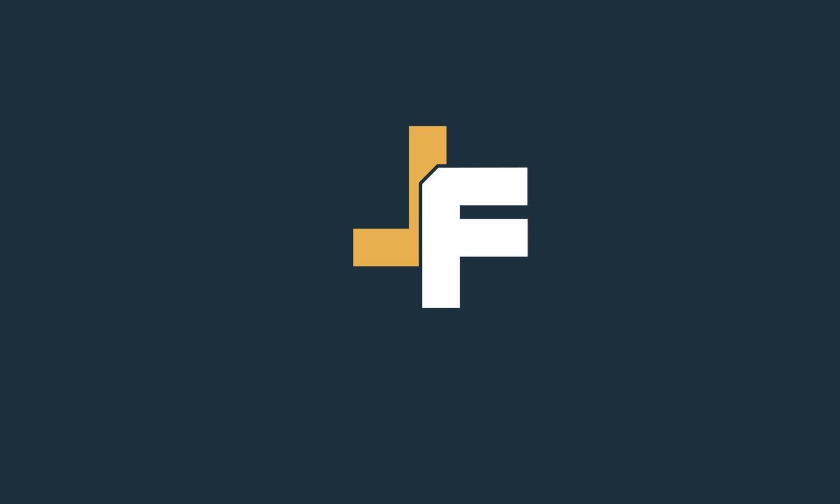 alfabet brev initialer monogram logotyp jf, jf, j och f vektor