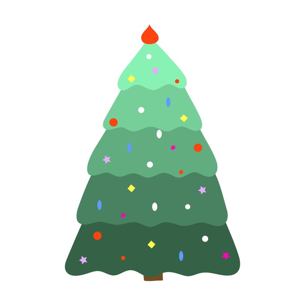 Weihnachtsbaum-Symbol isoliert auf weißem Hintergrund. weihnachts- und neujahrsferien symbol vektor