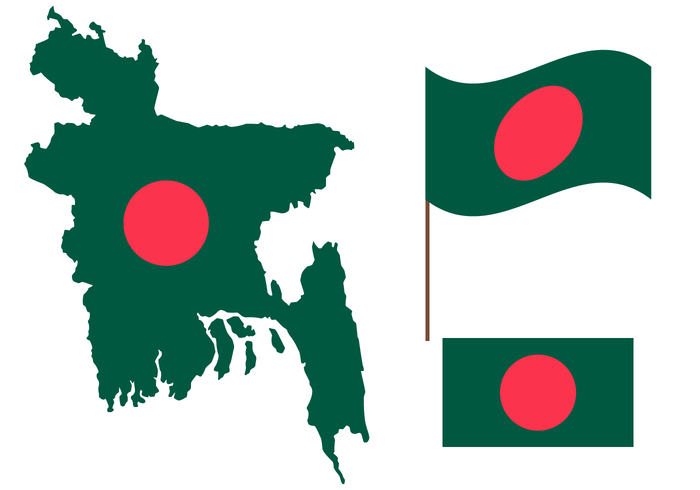 Kostenlose Bangladesch Karte Vektor