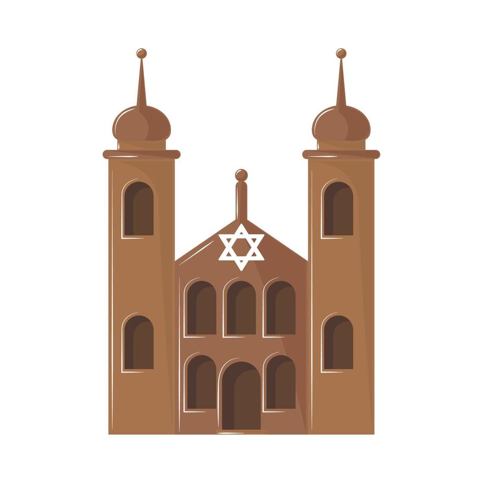 Symbol des jüdischen Tempels vektor