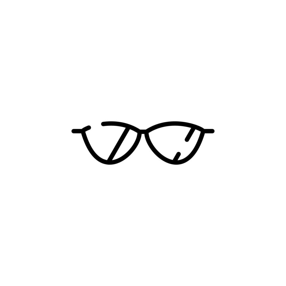 glasögon, solglasögon, glasögon, glasögon prickad linje ikon vektor illustration logotyp mall. lämplig för många syften.