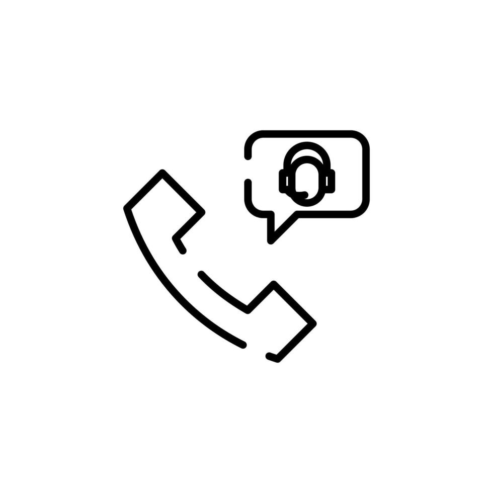 anruf, zentrum, telefon gepunktete linie symbol vektor illustration logo vorlage. für viele Zwecke geeignet.