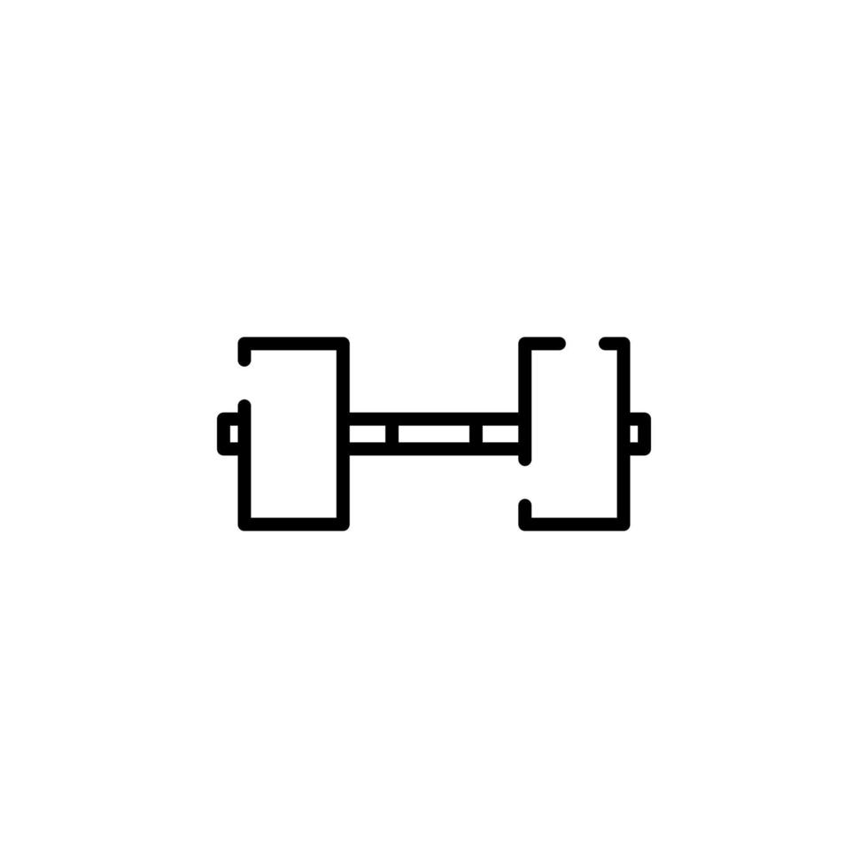 Gym, kondition, vikt prickad linje ikon vektor illustration logotyp mall. lämplig för många syften.