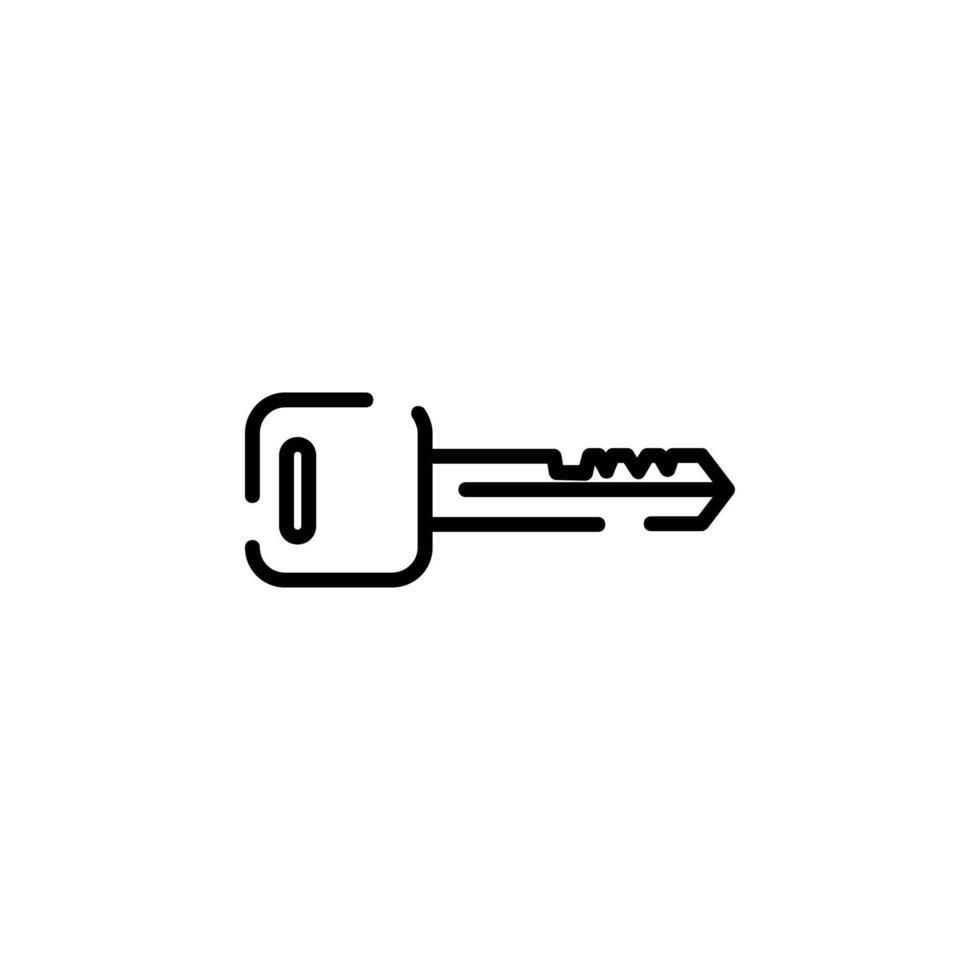 nyckel prickad linje ikon vektor illustration logotyp mall. lämplig för många syften.