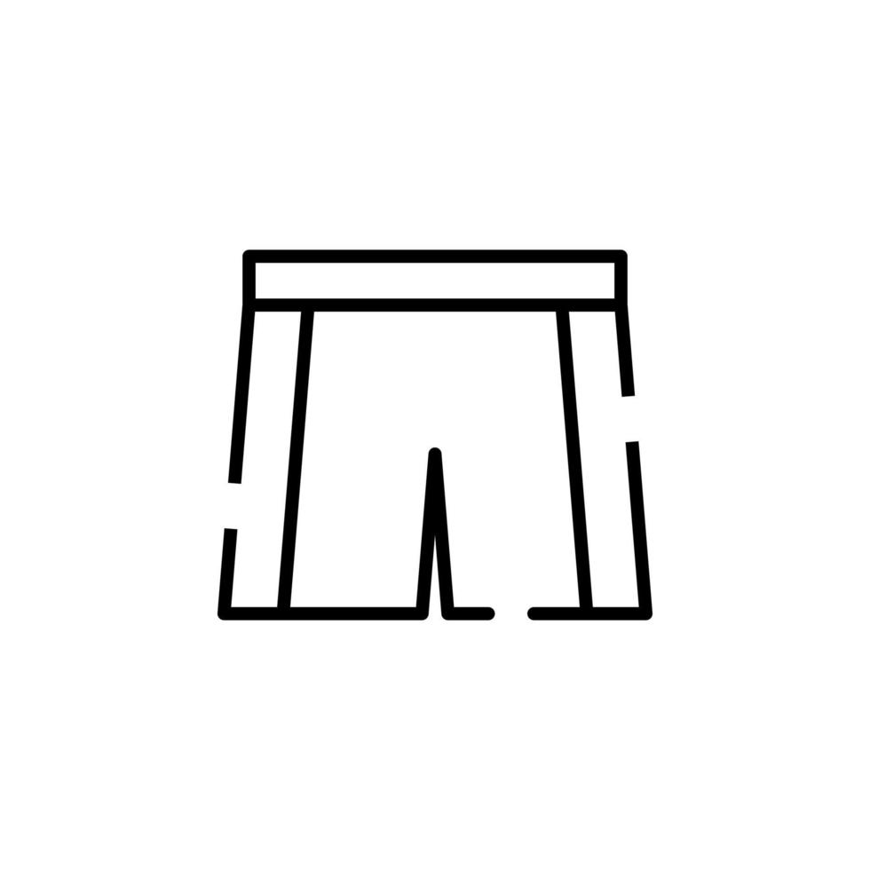 Shorts, lässig, Hose gepunktete Linie Symbol Vektor Illustration Logo Vorlage. für viele Zwecke geeignet.