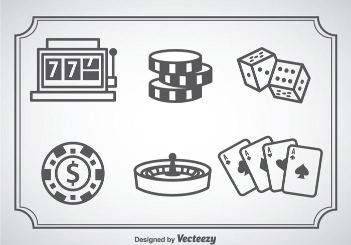 Casino royale icons vektor