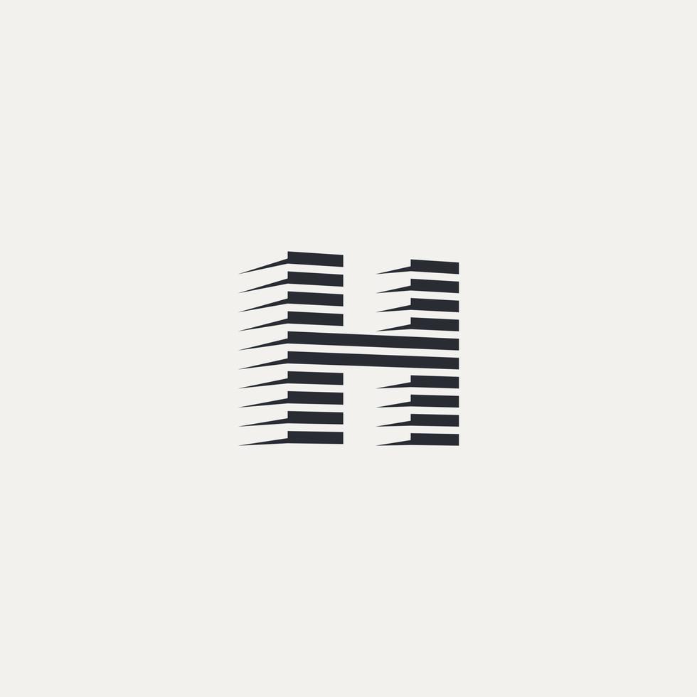 Buchstabe h Logo-Vektor. h-Logo-Unternehmen. Buchstabe h Baulogo-Vektorvorlage vektor