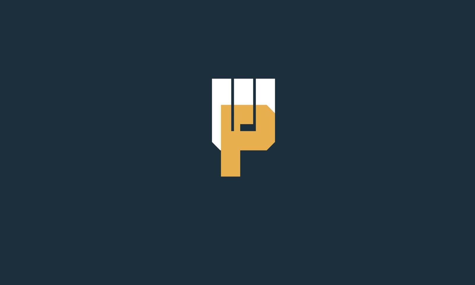 alphabet buchstaben initialen monogramm logo wp, pw, w und p vektor